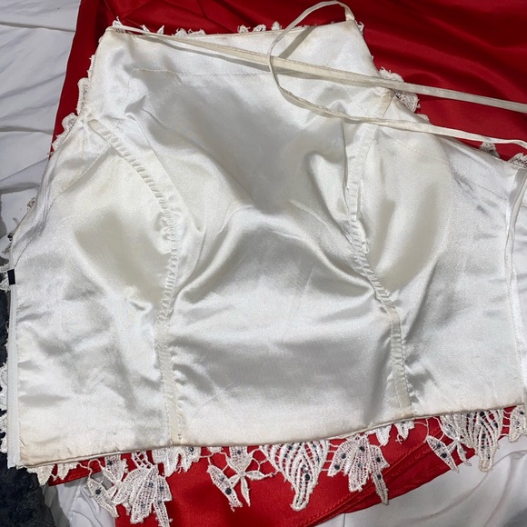 Dave & Johnny Formal 2-Piece Red & White Dress Sz 7/8 - Picture 8 of 16